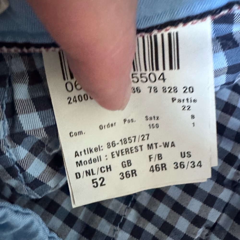 BRAX BABY BLUE CHINO PANTS -SZ 36x34 - Picture 3 of 5